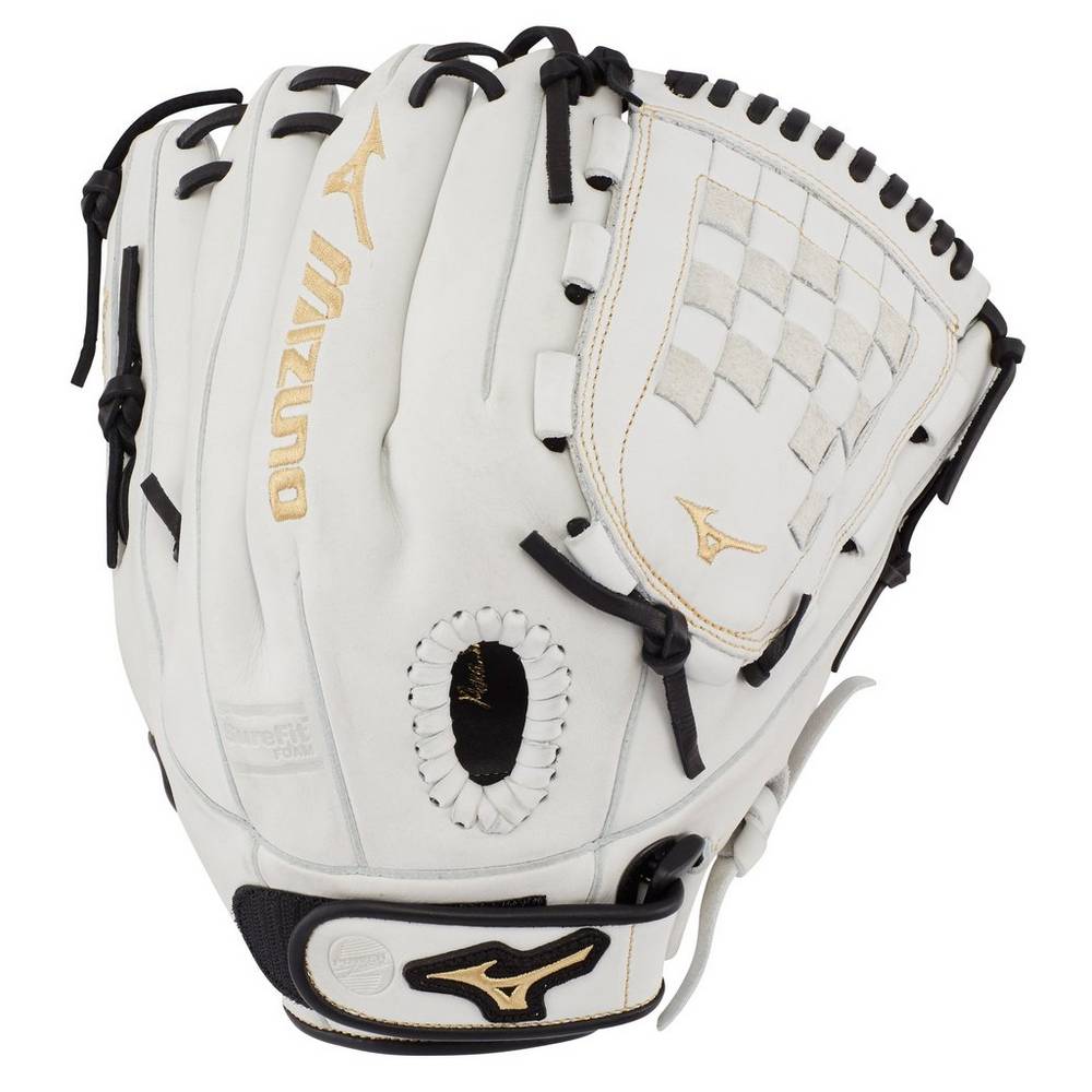 Guantes Mizuno MVP Prime Fastpitch 12" Mujer Blancas/Negras Baratas NFML-72061